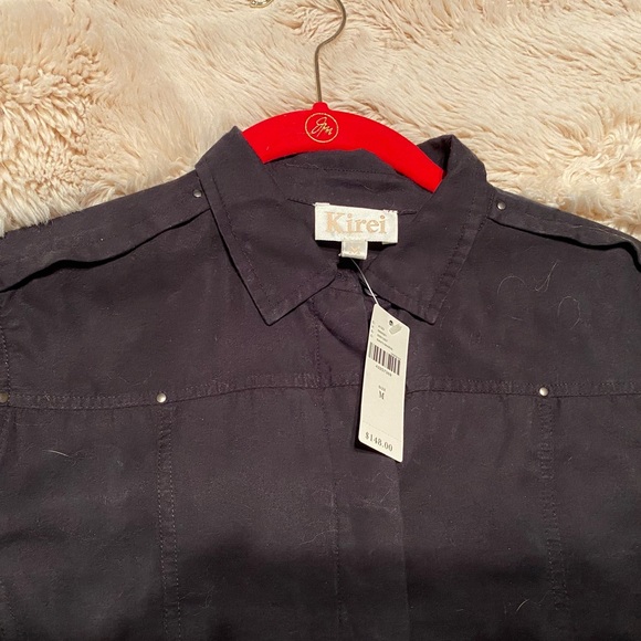 Anthro Utility Jumpsuit. Blue/black. Size Med. - Picture 5 of 6